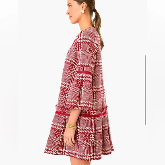 Tuckernuck Cranberry Check Kennedy Dress XS