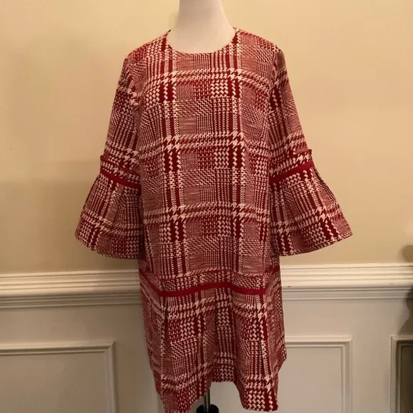 Tuckernuck Cranberry Check Kennedy Dress XS