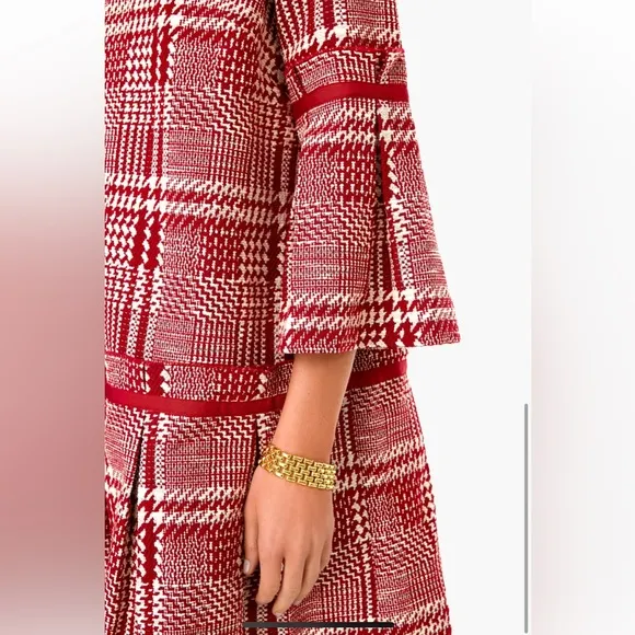 Tuckernuck Cranberry Check Kennedy Dress XS