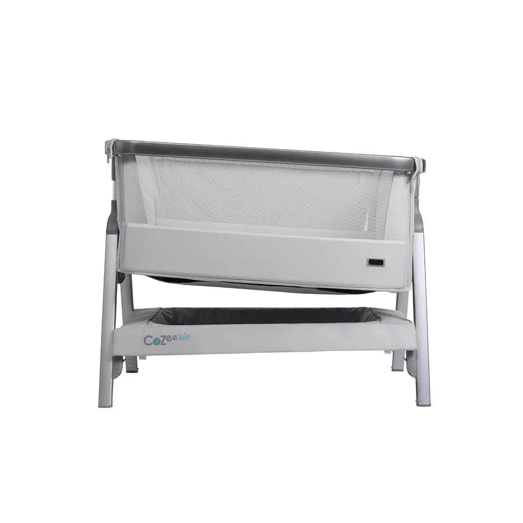 Tutti Bambini Cozee Bedside Crib With Rocking Feet - Space GRY/SLVR (1 year warranty)