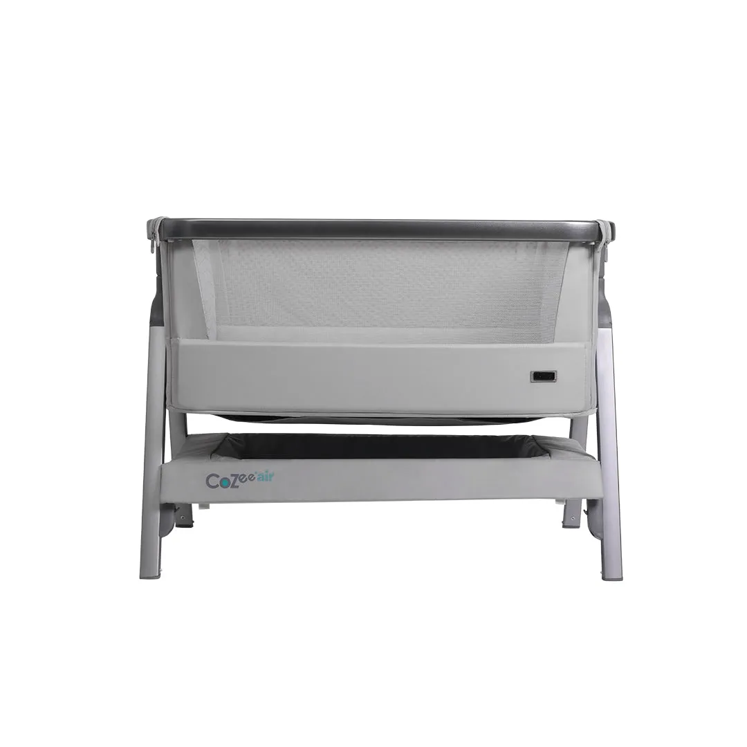 Tutti Bambini Cozee Bedside Crib With Rocking Feet - Space GRY/SLVR (1 year warranty)