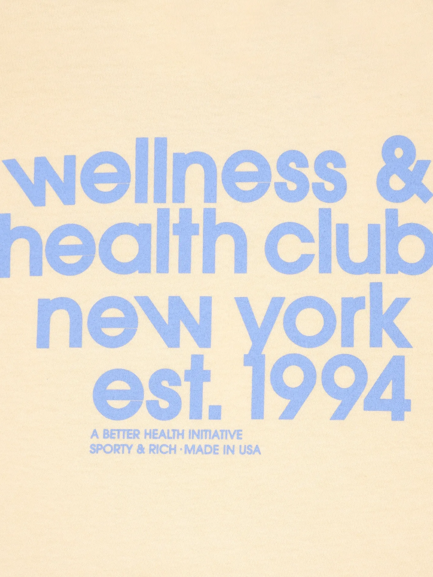 USA Health Club T- Shirt - Almond/China Blue