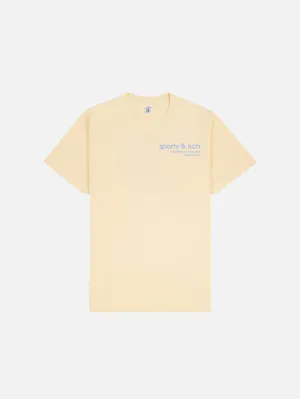 USA Health Club T- Shirt - Almond/China Blue