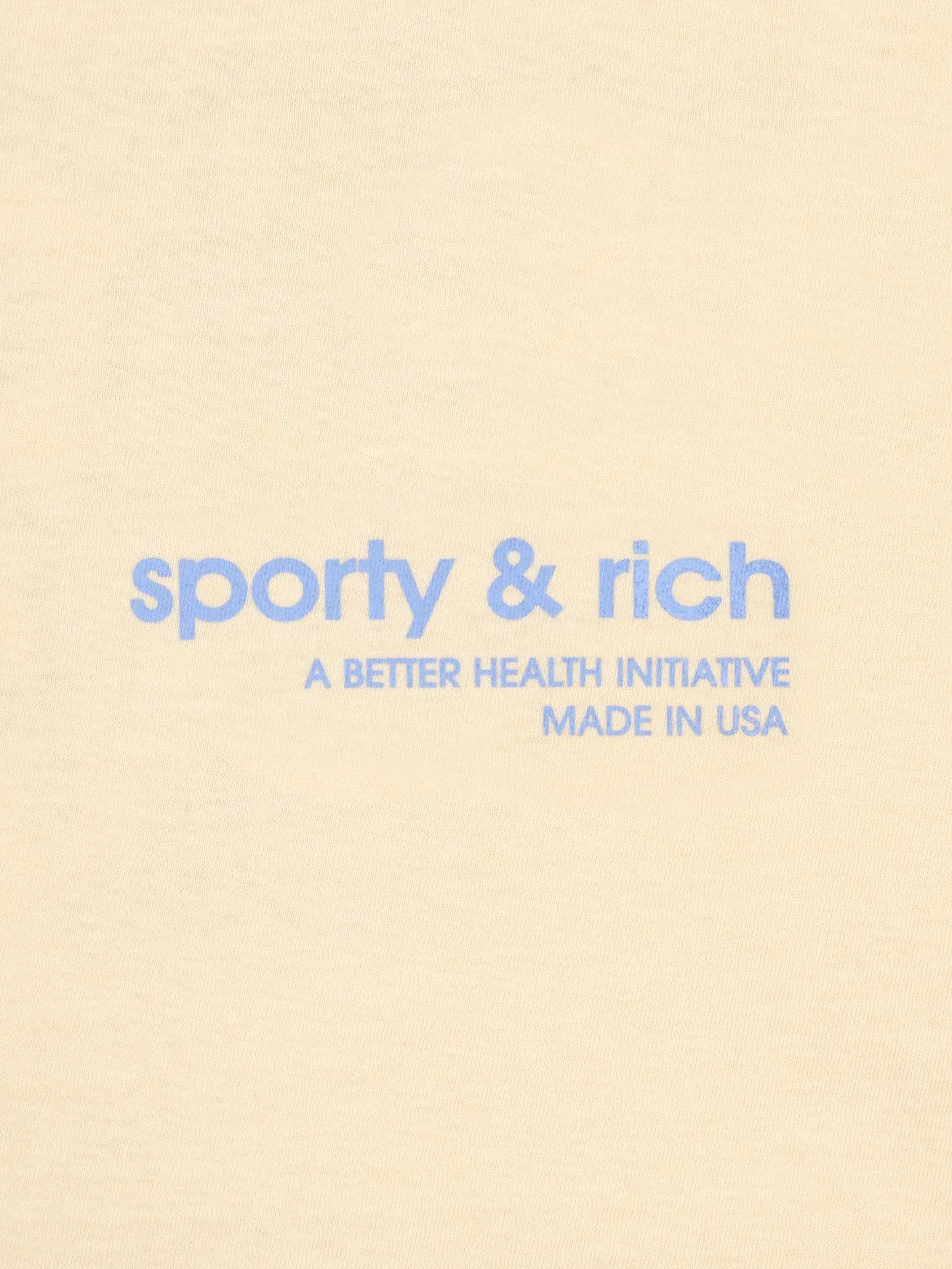 USA Health Club T- Shirt - Almond/China Blue
