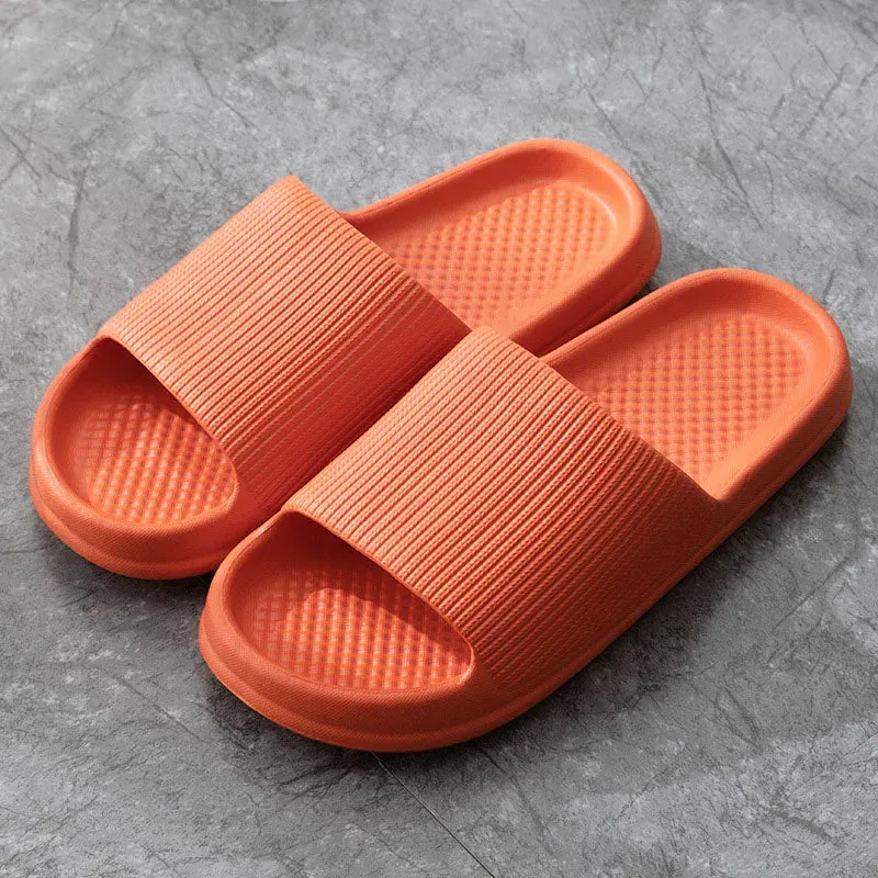 WDZKN Fashion Concise Women Slippers Summer Flat Lightweight EVA Home Bathroom Slippers Comfort Massage Women Indoor Slides