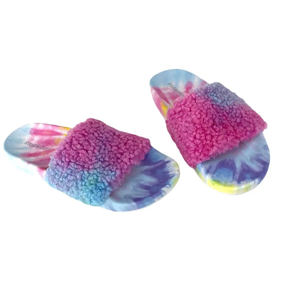 Women's Quilted Tie Dye Slides Flats Flip-Flop