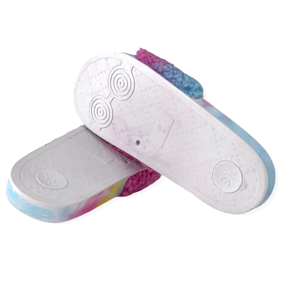 Women's Quilted Tie Dye Slides Flats Flip-Flop