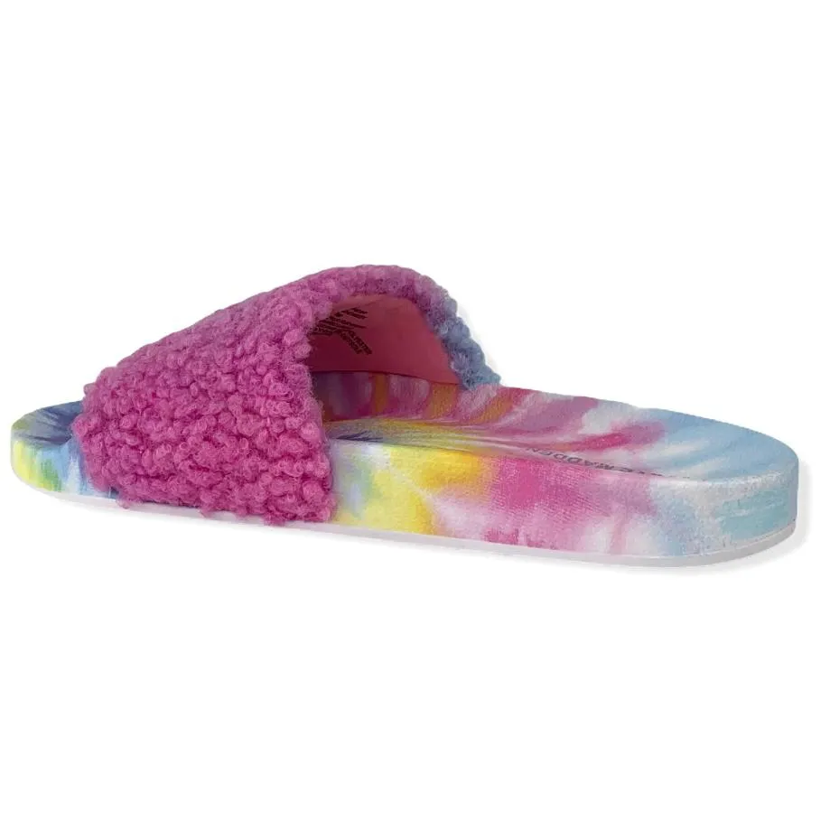 Women's Quilted Tie Dye Slides Flats Flip-Flop