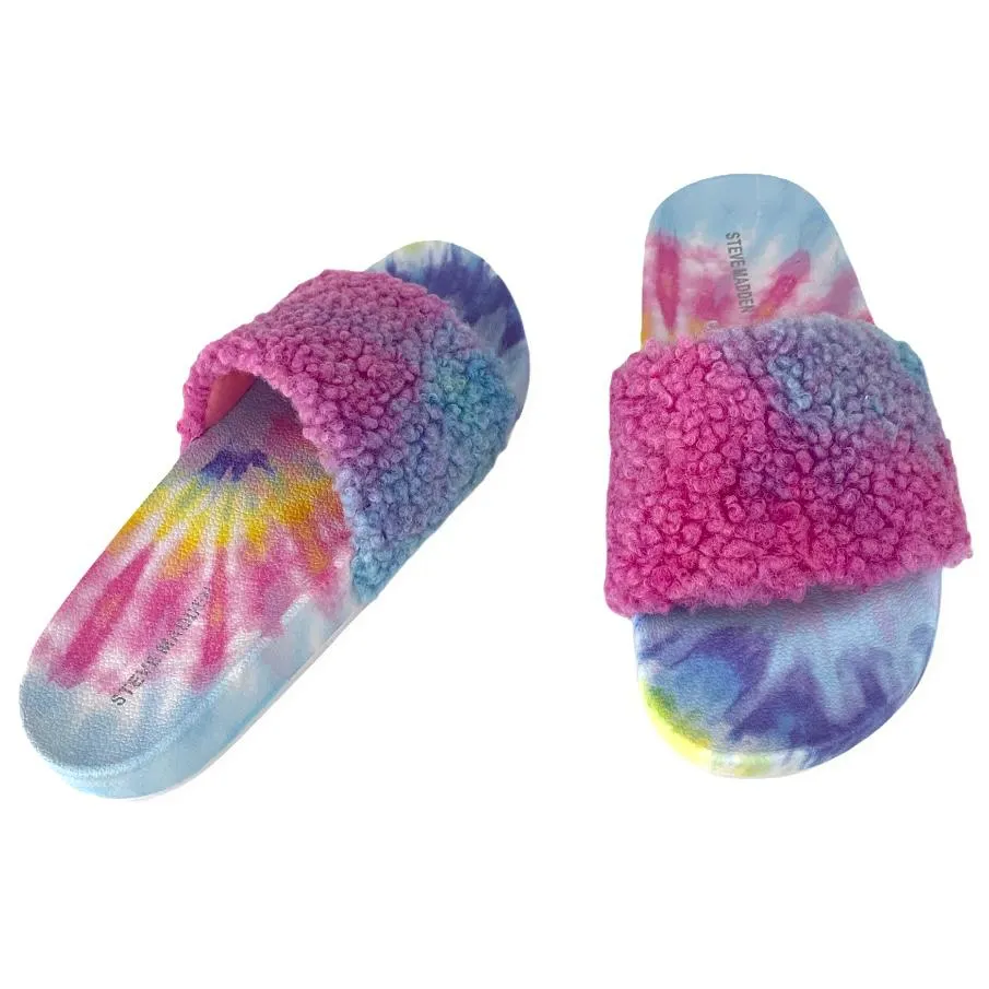 Women's Quilted Tie Dye Slides Flats Flip-Flop