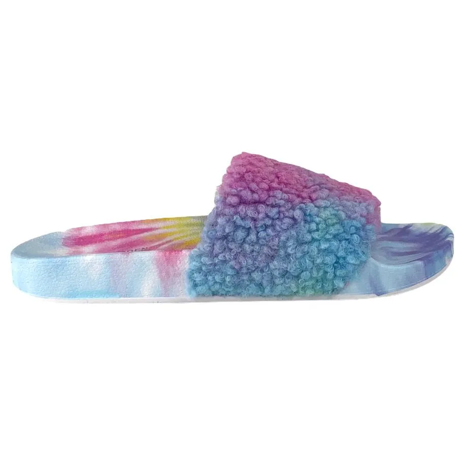 Women's Quilted Tie Dye Slides Flats Flip-Flop