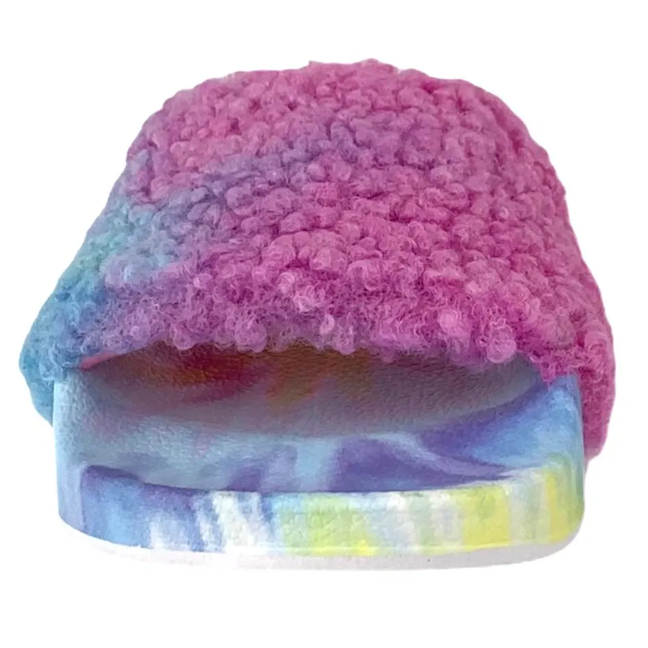 Women's Quilted Tie Dye Slides Flats Flip-Flop