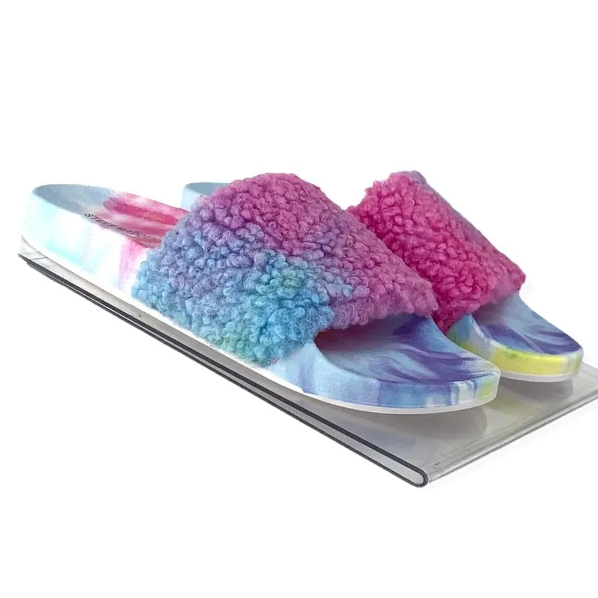Women's Quilted Tie Dye Slides Flats Flip-Flop