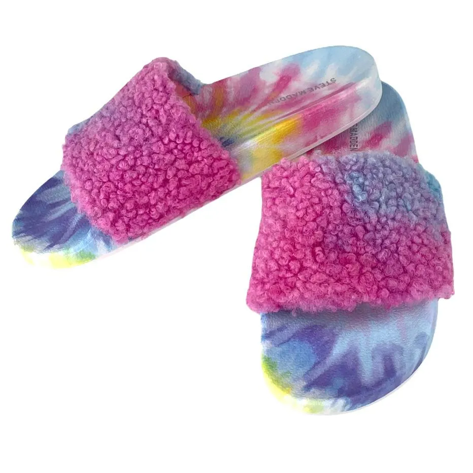 Women's Quilted Tie Dye Slides Flats Flip-Flop