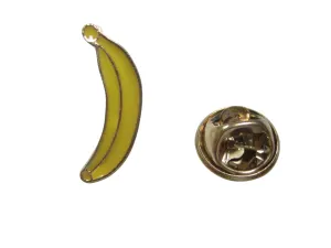 Yellow Toned Flat Banana Fruit Lapel Pin