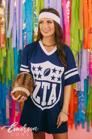 Zeta Football Bid Day Jersey Tee