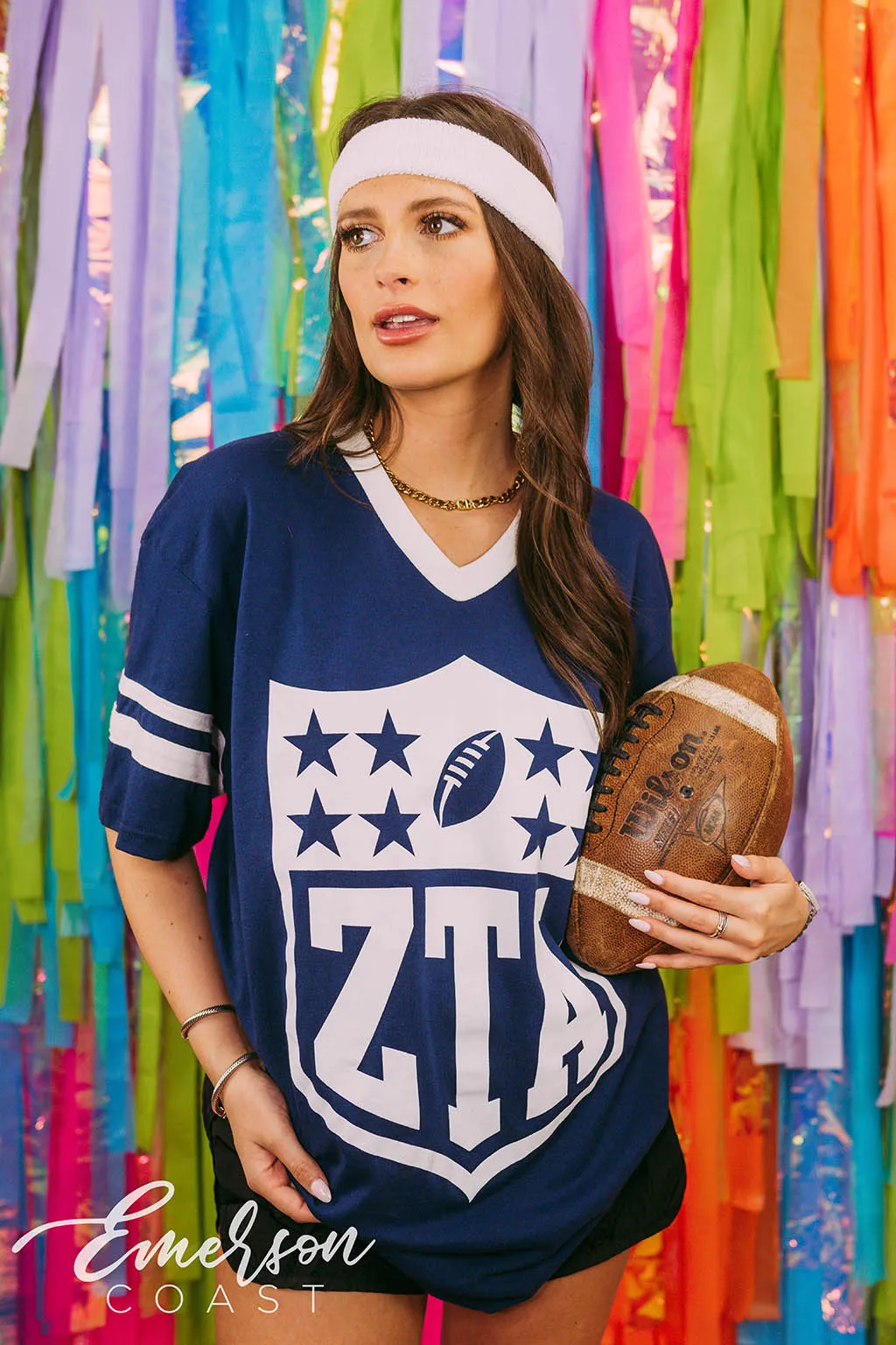 Zeta Football Bid Day Jersey Tee