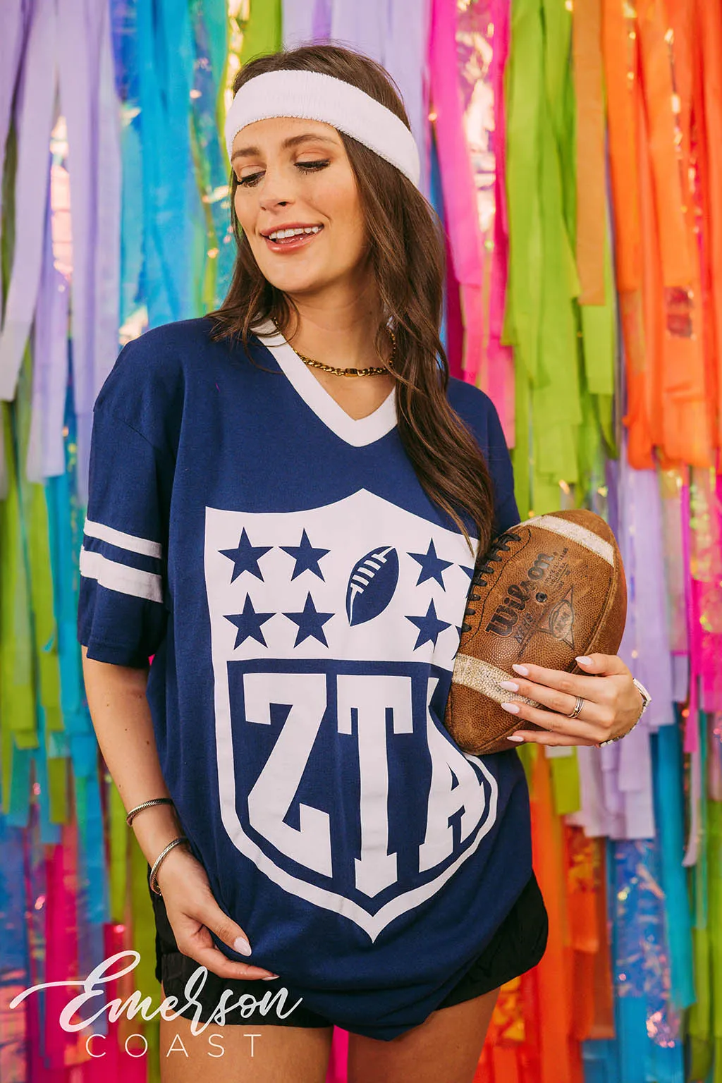 Zeta Football Bid Day Jersey Tee